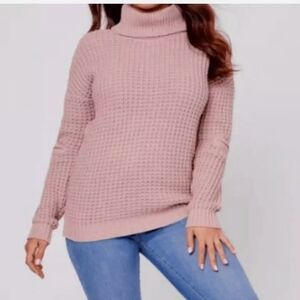 Guess pink sweater with zippers-Medium